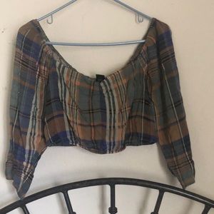 Wild fable square neck crop top